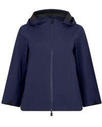 Herno - Blue Polyester Rain Coat - Lyst