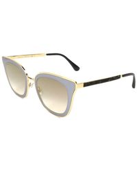 Jimmy Choo - Gold Metal Sunglasses - Lyst