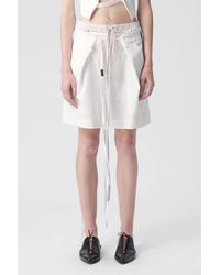 ショートパンツ Ann Demeulemeester NADINA CARGO SHORTS NATURAL WASH COTTON Ann Demeulemeester Nadina Cargo Shorts Natural Wash Cotton