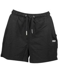 Fila - Black Cotton Pant - Lyst