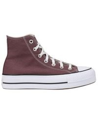 Converse - Purple Fabric Platform Sneakers - Lyst