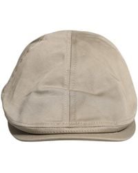 Dolce & Gabbana - Beige Cotton Newsboy Capello Cabbie Hat - Lyst