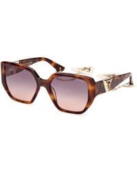 Guess - Brown Acetate Sunglasses - Lyst