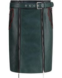 Marni - Bicolor Calf Leather Bos Taurus Long Skirt - Lyst