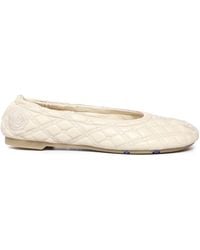 Burberry - Sadler Leather Ballerina Flats - Lyst