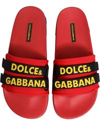 Dolce & Gabbana - Slides Slippers Logo Outlet Sandals Shoes - Lyst