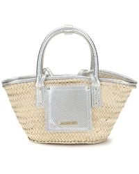Jacquemus - Beige Raffia Handbag - Lyst