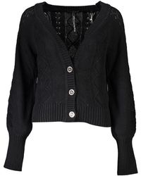 Guess - Elegant Long Sleeve Cardigan With Contrast Details - Lyst