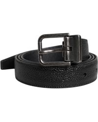 Dolce & Gabbana - Calf Leather Classic Metal Buckle Belt - Lyst