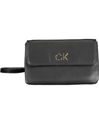 Calvin Klein - Sleek Black Recycled Polyester Handbag - Lyst
