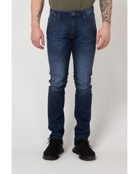 Gas - Blue Cotton Slim Fit Jeans - Lyst