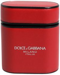 Dolce & Gabbana - Red Calfskin Leather Logo Print Flip Holder Airpods Case - Lyst