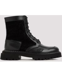 Ferragamo - Black Leather And Suede Iuri Boots - Lyst