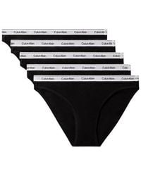Calvin Klein - Black Cotton Pantie - Lyst