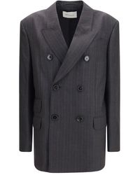 Ami Paris - Gray Wool Oves Aries Blazer - Lyst