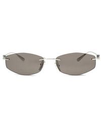 Balenciaga - Silver Metal Sunglasses - Lyst