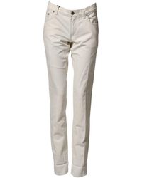 Dolce & Gabbana - White Cotton Skinny Denim Trouser Men Jeans - Lyst