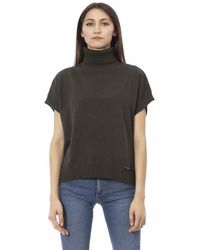 Baldinini - Elegant Turtleneck Sweater With Monogram Detail - Lyst
