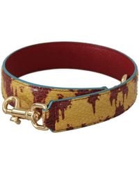 Dolce & Gabbana - Yellow Red Leather Gold Tone Shoulder Strap - Lyst