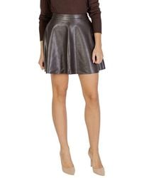 ONLY - Brown Recycled Polyester Mini Skirt - Lyst
