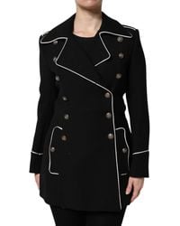 Dolce & Gabbana - Wool Double Breasted Blazer Jacket - Lyst