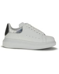 McQueen - White Calf Leather Bos Taurus Platform Sneakers - Lyst