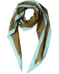 Dolce & Gabbana - Men Brown Teddy Bear Cotton Lace Stole Scarf - Lyst