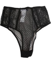 Dolce & Gabbana - Lace Polka Dot Mesh High Waist Underwear Dots Polyamide Clothing - Lyst