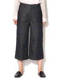 Gas - Blue Polyester Cropped Jeans - Lyst