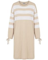 Malo - Beige Cotton Dress - Lyst