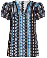 Rinascimento - Turquoise Polyester Shirt - Lyst