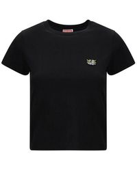 KENZO - Black Cotton T - Lyst