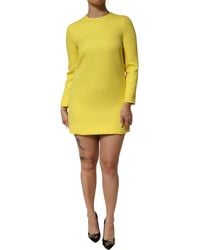 Dolce & Gabbana - Long Sleeve Fitted Dress - Lyst