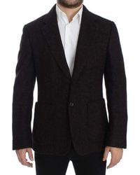 Dolce & Gabbana - Bordeaux Alpaga Two Button Blazer - Lyst