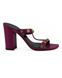 Versace - Elegant Calf Leather High Sandals - Lyst