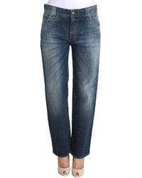 John Galliano - Blue Wash Relaxed Fit Cotton Stretch Denim Jeans - Lyst