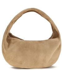 KHAITE - Beige Calf Leather Bos Taurus Shoulder Bag - Lyst