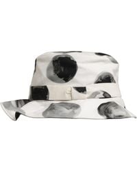 Dolce & Gabbana - White Cotton Big Polka Dot Pattern Bucket Hat - Lyst