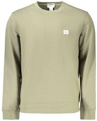 Calvin Klein - Green Cotton Mens Sweatshirt - Lyst