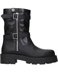 Dior - Black Leather Ankle Boots - Lyst