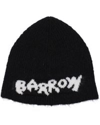 Barrow - Black Marabou Beanie - Lyst