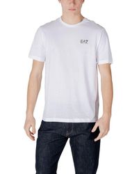 EA7 - Black And White Cotton Sportswear - Lyst