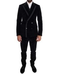Dolce & Gabbana - Velvet Slim Double Breasted Suit - Lyst