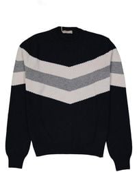 Herno - Blue Wool Sweatshirt - Lyst