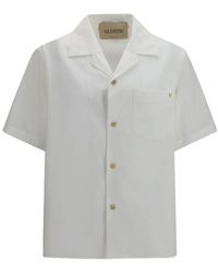 Valentino Garavani - White Cotton Shortsleeve Shirt - Lyst