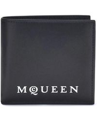 McQueen - Black Calf Leather Bos Taurus Wallet - Lyst
