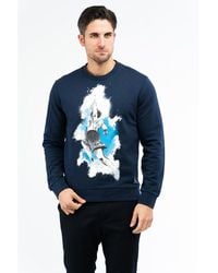 Bikkembergs - Blue Cotton Sweatshirt - Lyst