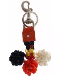 Dolce & Gabbana - Raffia Leather Clasp Finder Chain Keyring - Lyst