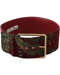 Dolce & Gabbana - Engraved Logo Leather Belt - Lyst