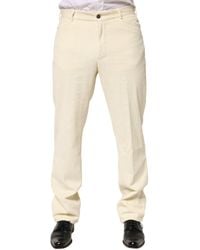 Burberry - Corduroy Cotton Straight Trouser Pants - Lyst